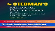 Books Stedman s Medical Dictionary for the Health Professions and Nursing Free Online