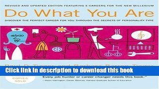 [PDF] Do What You Are: Discover the Perfect Career for You Through the Secrets of Personality Type