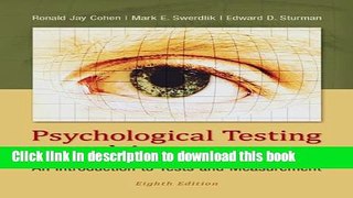 [Read PDF] Psychological Testing and Assessment: An Introduction to Tests and Measurement Ebook