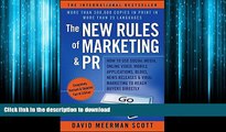 READ THE NEW BOOK The New Rules of Marketing   PR: How to Use Social Media, Online Video, Mobile