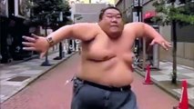 Slow Motion Fat Guy Running