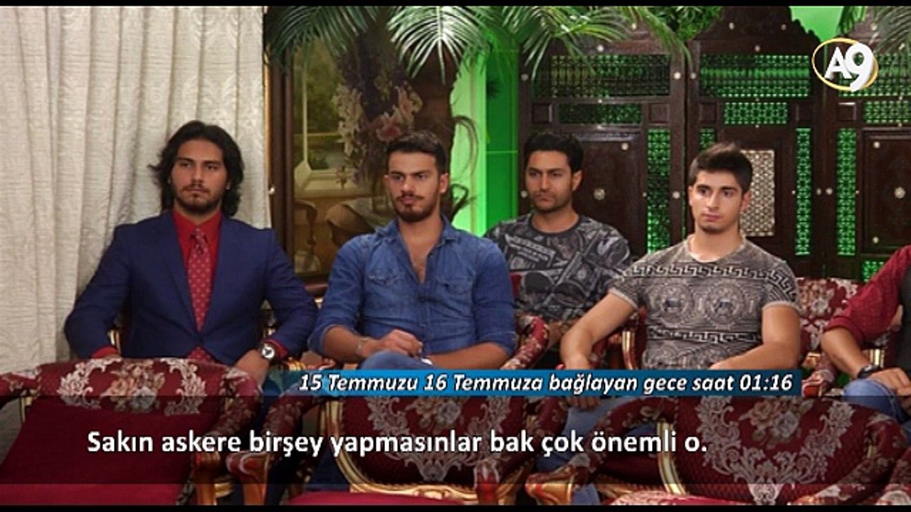 Saat 01:16 Adnan Oktar darbe girişimi gecesi askere zarar verilmemesini, halkın askere sarılıp bölgeden uzaklaştırmalarını söyledi.