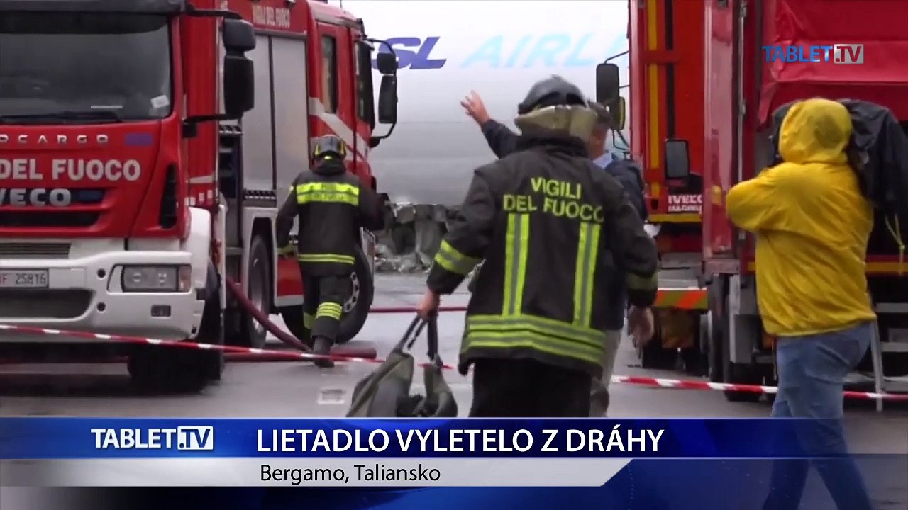 Nákladné lietadlo prešlo v Bergame dráhu a zablokovalo cestu