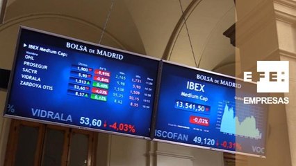 El IBEX 35 continúa en positivo a mediodía y alcanza los 8.453 puntos