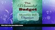 Free [PDF] Downlaod  The Minimalist Budget Monthly Bill Organizer (Financial Planning Made Easy)