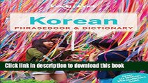 Books Lonely Planet Korean Phrasebook   Dictionary (Lonely Planet Phrasebook and Dictionary) Free