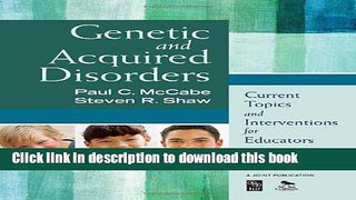 Books Genetic and Acquired Disorders: Current Topics and Interventions for Educators Free Online
