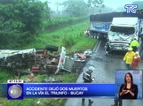 Accidente dejó dos muertos en la vía El Triunfo - Bucay