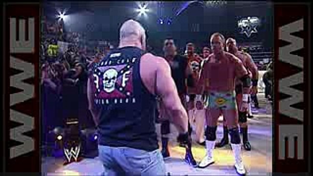 'Stone Cold' Steve Austin confronts Brock Lesnar days before WrestleMania SmackDown, March 11, 2004