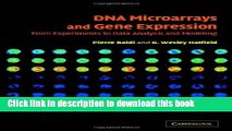 [Read PDF] DNA Microarrays and Gene Expression: From Experiments to Data Analysis and Modeling