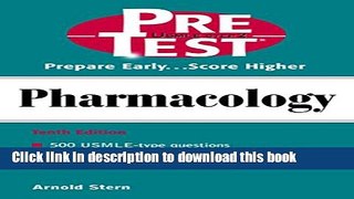 Books Pharmacology: PreTest Self-Assessment and Review: PreTest Self-Assessment and Review Free