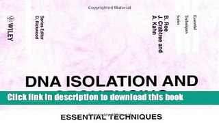 Books DNA Isolation and Sequencing Full Online