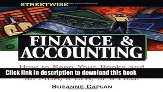 Ebook Streetwise Finance   Accounting: How to Keep Your Books and Manage Your Finances Without an