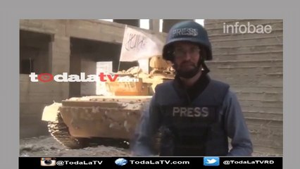 Una bomba exploto en medio de un informe en Siria-Video