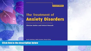 Big Deals  The Treatment of Anxiety Disorders: Clinician Guides and Patient Manuals  Free Full