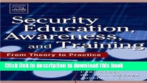 Books Security Education, Awareness and Training: SEAT from Theory to Practice Full Online
