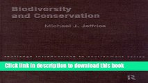 Books Biodiversity and Conservation Free Online
