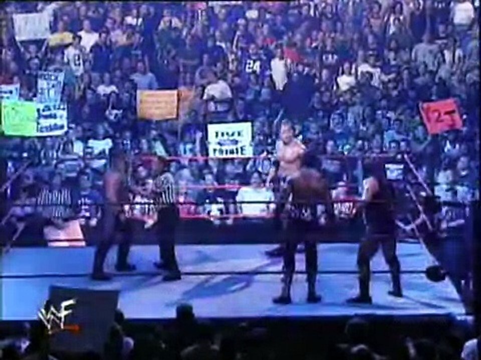 Rhyno & Booker T vs Chris Jericho & The Rock part 1