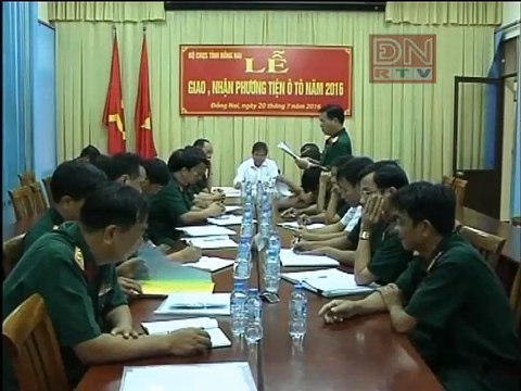 Bộ chỉ huy quân sự tỉnh tổ chức lễ giao, nhận ô tô năm 2016