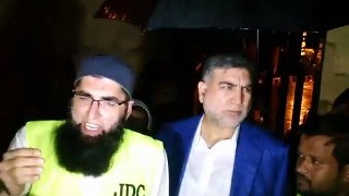 Junaid Jamshed Media Talk outside of CM House