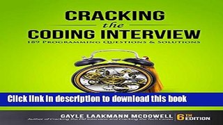 Books Cracking the Coding Interview: 189 Programming Questions and Solutions Full Online