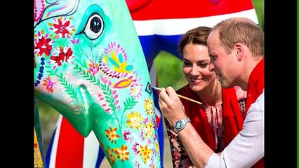 Kate Middleton feeds a baby rhino and elephant calf at animal sanctuary