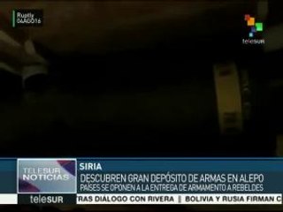 Siria: descubren arsenal de armas extranjeras en Alepo
