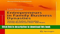 PDF  Entrepreneurs in Family Business Dynasties: Stories of Italian-Australian Family Businesses