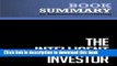 Ebook Summary: The Intelligent Investor - Benjamin Graham: The Classic Text on Value Investing