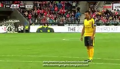 Santi Cazorla Penalty Miss HD - Viking FK vs Arsenal 05.08.2016 HD
