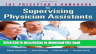 Books The Preceptor s Handbook for Supervising Physician Assistants Free Online
