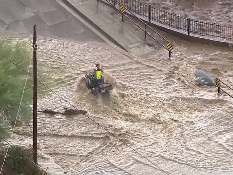 RAW VIDEO: Streets flooded after heavy rains in the Valley