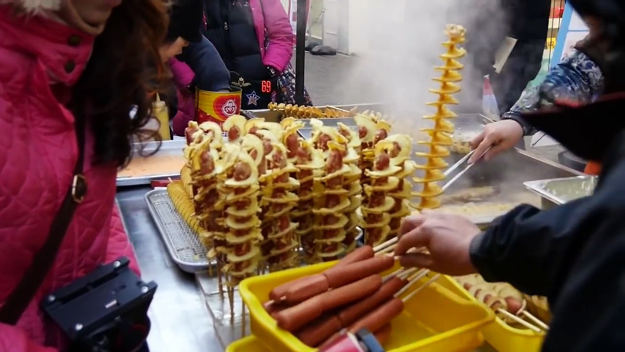 Ẩm thực đường phố   mùa đông ở MYEONG DONG - Hàn Quốc