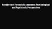 [PDF] Handbook of Forensic Assessment: Psychological and Psychiatric Perspectives Download