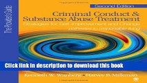 Ebook Criminal Conduct and Substance Abuse Treatment - The Provider s Guide: Strategies for