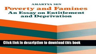 Ebook Poverty and Famines: An Essay on Entitlement and Deprivation Free Online