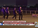 Manhunt in Glendale after security guard shot