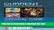 [PDF] CURRENT Diagnosis and Treatment Critical Care, Third Edition (LANGE CURRENT Series) Download