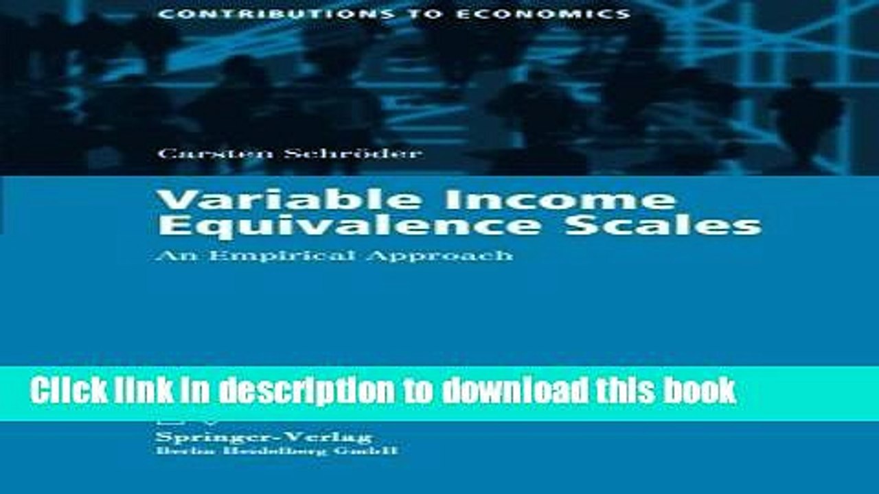 [Download] Variable Income Equivalence Scales Free Books