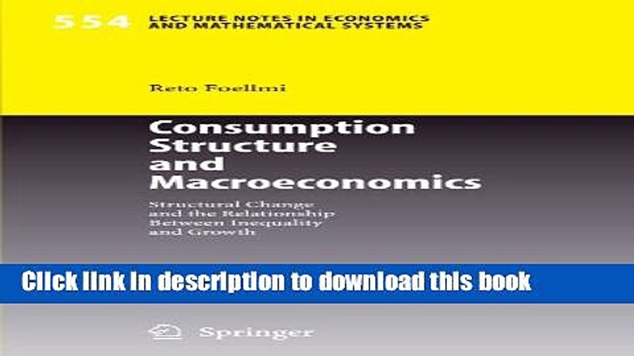 [Read  e-Book PDF] Consumption Structure and Macroeconomics: Structural Change and the