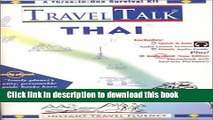 Ebook Traveltalk Thai: Travel Survival Kit. 1 Cassette, Audio Guide   Book Full Online