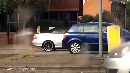 Furious man punches windscreen of moving car in Leicester rush hour