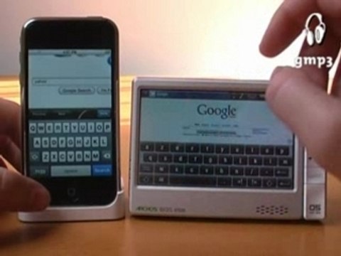 Test Archos 605 Wifi vs iPhone