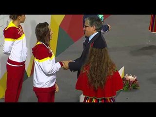 Women's 100m Butterfly S9 | Medals Ceremony | 2016 IPC Swimming European Open Championships Funchal