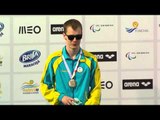 Men's 100m Backstroke S11 | Medals Ceremony | 2016 IPC Swimming European Open Championships Funchal
