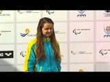 Women's 50m Freestyle S13 | Medals Ceremony | 2016 IPC Swimming European Open Championships Funchal