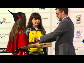 Women's 100m Backstroke S11| Medals Ceremony | 2016 IPC Swimming European Open Championships Funchal