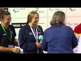Women's 100m Backstroke S9 | Medals Ceremony | 2016 IPC Swimming European Open Championships Funchal