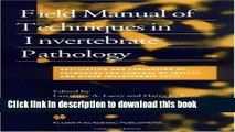 Ebook Field Manual of Techniques in Invertebrate Pathology: Application and Evaluation of