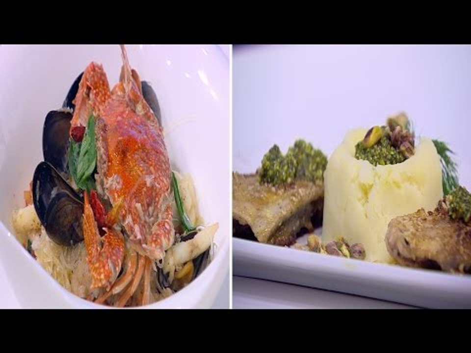 سمك موسى بالفسدق و صوص البيستو - نودلز بالسي فو...